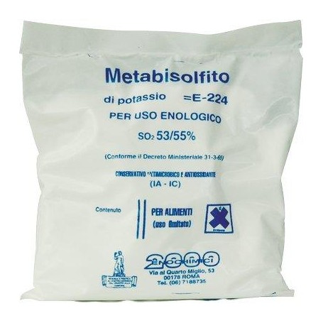 METABISOLFITO POTASSICO ENOLOGICO E224