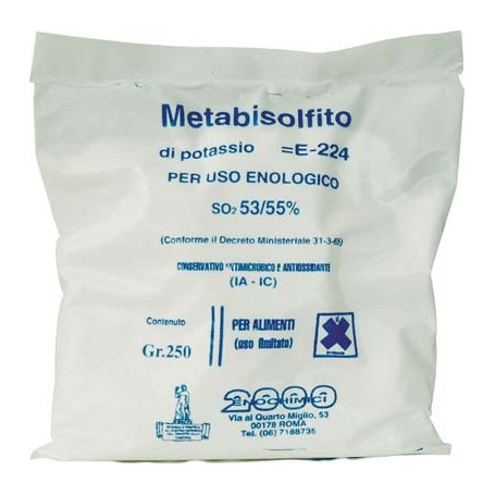 METABISOLFITO POTASSICO ENOLOGICO E224