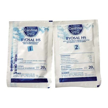 LIEVITO ENOLOGICO + ATTIVANTE BYOSAL HS ESSECO