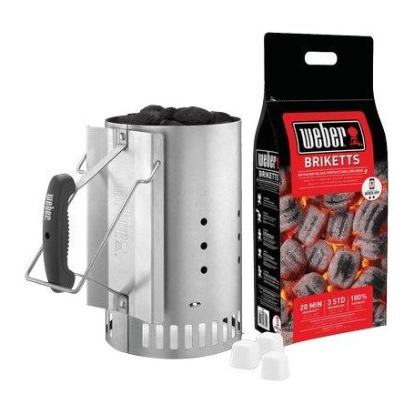 CIMINIERA ACCENDI CARBONELLA + BRICCHETTO WEBER