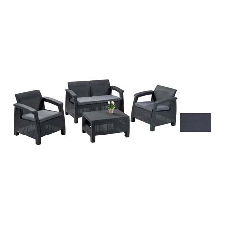 SET RATTAN CORFU LOUNGE KETER