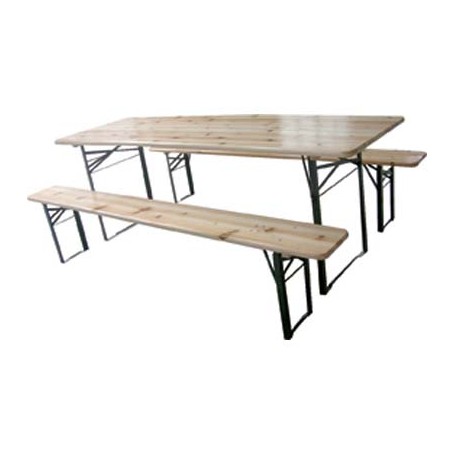 SET TAVOLO + PANCHE BIRRERIA 2 GAMBE DOMUS