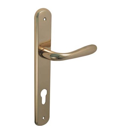 MANIGLIA GOCCIA OTTONE PLACCA FORO SAGOMATO