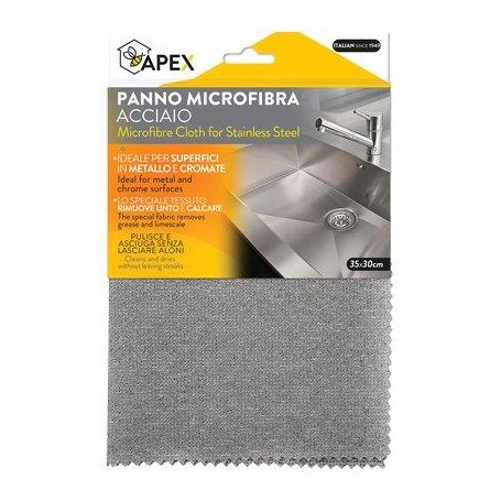 PANNO MICROFIBRA ACCIAIO APEX